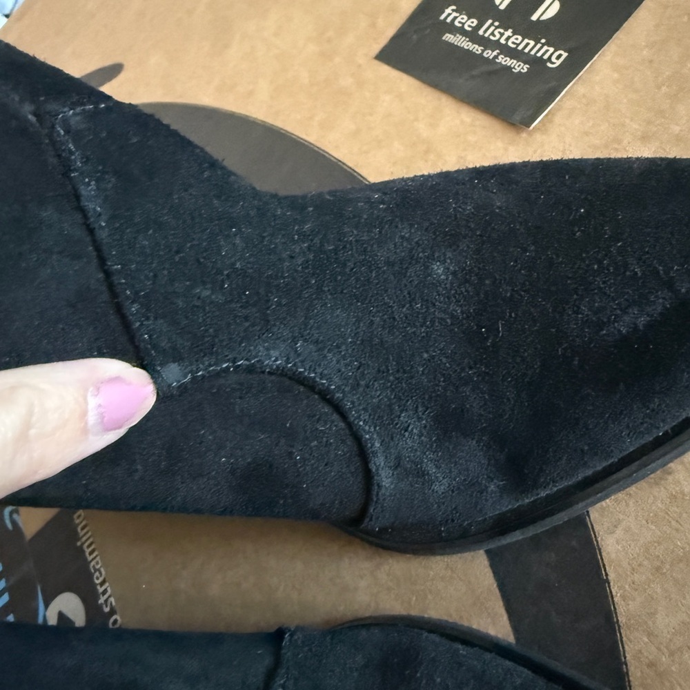 Jessica Simpson Western Bootie Black Zadie Pull On Suede Women’s 8.5 Cowgirl - Picture 9 of 11